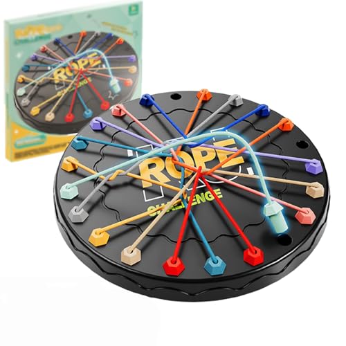 Twisted Rope Game, Buntes Gedrehtes Seil Sortier Puzzlespiel, Buntes Twisted Rope Sortierspiel, Seil Knoten Spiel, Rope Untying Game, Strategie Brettspiel zum Entwirren von Seilen von SIGANG