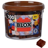 SIMBA 104114533 Blox - 100 4er Bausteine braun - kompatibel mit bekannten Spielsteinen von SIMBA BLOX