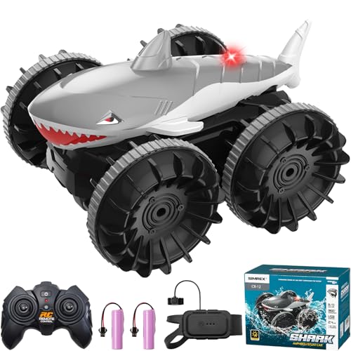 SIMREX Amphibisches ferngesteuertes Auto, 4WD Wasserdichtes RC Stunt Auto mit Gestensteuerung und LED-Beleuchtung, RC Autos Spielzeug Geschenk für Jungen und Mädchen ab 6 Jahren SIMREX Amphibisches ferngesteuertes Auto, 4WD Wasserdichtes RC Stunt Auto mit Gestensteuerung und LED-Beleuchtung, RC Autos Spielzeug Geschenk für Jungen und Mädchen ab 6 Jahren von SIMREX