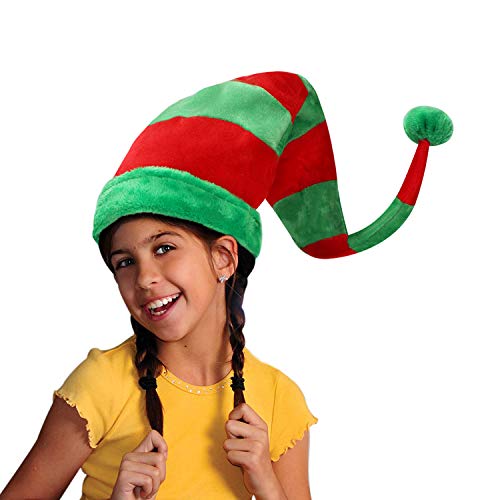 SIQITECH Weihnachtsmütze Kinder Erwachsene Nikolausmütze Extra Lang Weihnachtsschmuck Hut mit Bommeln Santa Mütze Plüsch Weihnachtsmütze Klassisch Santamütze für Party Weihnachten Karneval Cosplay von SIQITECH