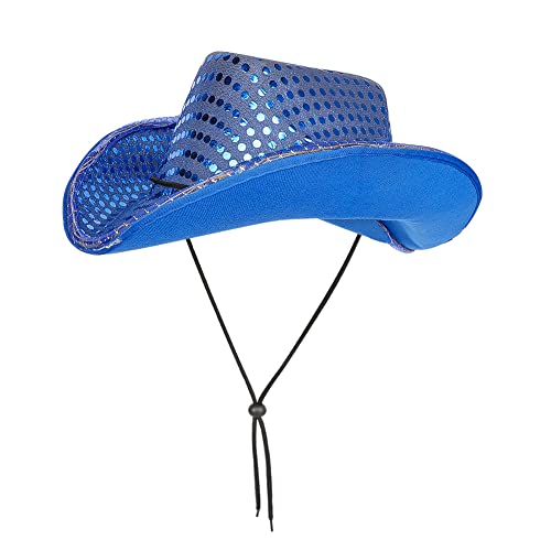 Cowboyhut für Herren und Damen, schwarzer Cowgirl-Hut, LED-beleuchteter Cowboyhut, Paillettenhut, glitzernder Cowboyhut, Junggesellinnenabschied, Glitzer-Hut, Westernhut, texanischer Cowboyhut, von SIQITECHUK