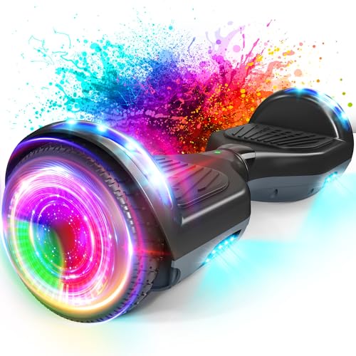 SISIGAD Hoverboards 6,5 Zoll Skateboard Kinder,Hoverboard mit Bluetooth - Led Licht mit Leistungsstarkem Motor Geschenk für Kinder von SISIGAD