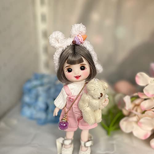 SISON BENNE 16cm BJD Puppe 1/8 1/12 Mini SD Puppen Ball Jointed Puppe DIY Spielzeug mit vollem Satz Kleidung Schuhe Perücke Make-up, Mädchen (11#) von SISON BENNE