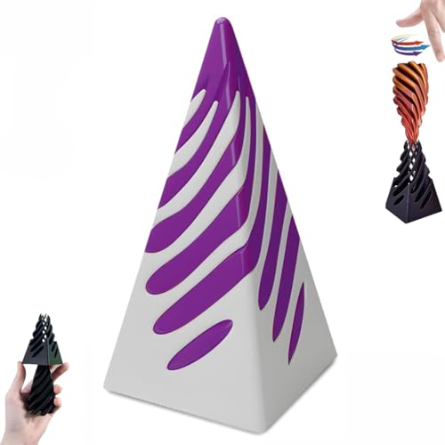 Impossible Pyramid Passthrough Sculpture,3D Printed Spiral Cone Toy, Impossible Pyramid Fidget Toy,spiral Pyramid Sculpture,Helix Nut Spiral Cone Fiddle Fidget Toy,Anxiety Stress Relief Toy (C) von SIUVEY