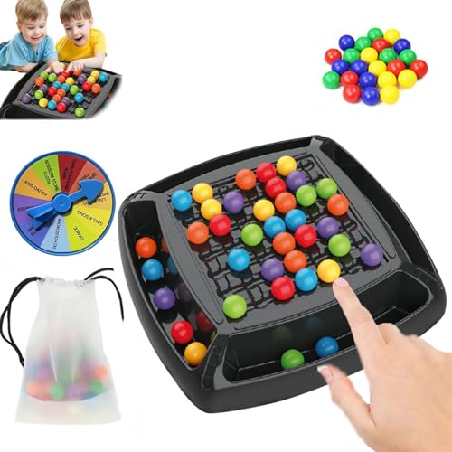 Intellektuelles Schachbrett Doppelduell,Schachbrett Doppelduell,Elimination Brettspiel,Intellektuelles Schach Brettspiel Rainbow Ball,Partyspiel Für Kinder Und Erwachsene (48PCS) von SIUVEY