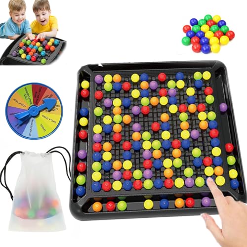 Intellektuelles Schachbrett Kugeln,Schachbrett Doppelduell,Intellektuelles Schachbrett-Doppelduell,Elimination Brettspiel,Intellektuelles Schach Brettspiel Rainbow Ball,Partyspiel FüR Kinder(168PCS) von SIUVEY