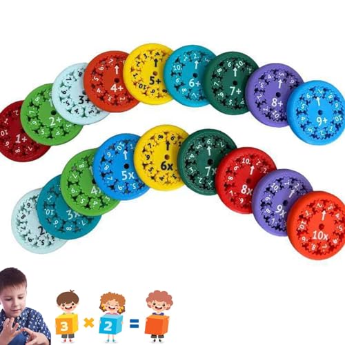 Math Fidget Spinners,Math Fact Fidget Spinners, Fidget Spinners for Kids, Cool Fidget Spinners, Mini Fidget Spinners, Fidget Spinner Toy, Fidget Learning Game Toy (18) von SIUVEY