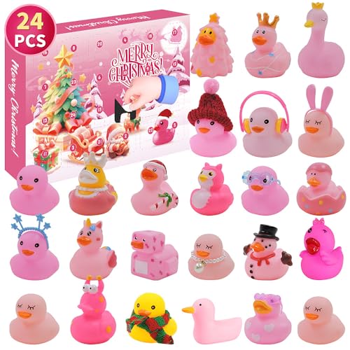 SIUVEY Gummi-Enten Adventskalender 2024, Adventskalender 2024,Christmas Vacation 2024 Advent Calendar，24 Tägiger Weihnachts Adventskalender,Weihnachts Countdown Kalender Geschenke (C) von SIUVEY