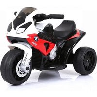 SIVA 50966 Kindermotorrad elektrisch BMW S1000 RR rot 6V 4AH Ledersitz von SIVA