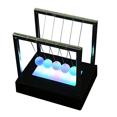 Newtons Swing Ball mit LED-Beleuchtung, Wissenschaft, Kinderspielzeug, Balancebälle, Schreibtischspielzeug, Heim- und Bürodekoration (1) von SIXRUN