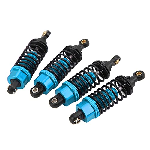 SIXRUN RC-StoßDämpfer-Set, Leichte Aluminiumlegierung, Langlebiger Dämpfer, Reibungsloser Betrieb für TT-01 TT-02 TA05 TL-01 TA03 MF-01X RC-Autos (Blue) von SIXRUN