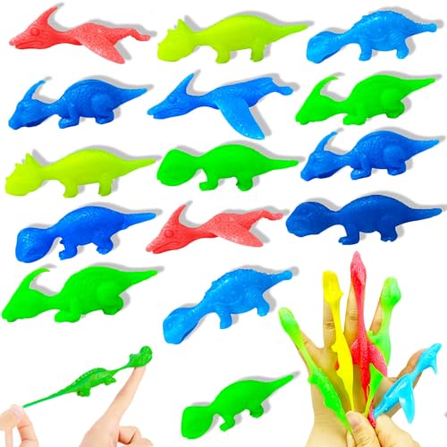 15 Stück Dinosaur Finger Toys,Lustige Finger Slingshot Toys,Fliegende Dinosaurier Schleuder Spielzeug,Fliegende Stretch-Dinosaurier,Schleuder Dinosaurier Spielzeug,Party Spielzeug Für Kinder. (A) von SIXSSSM