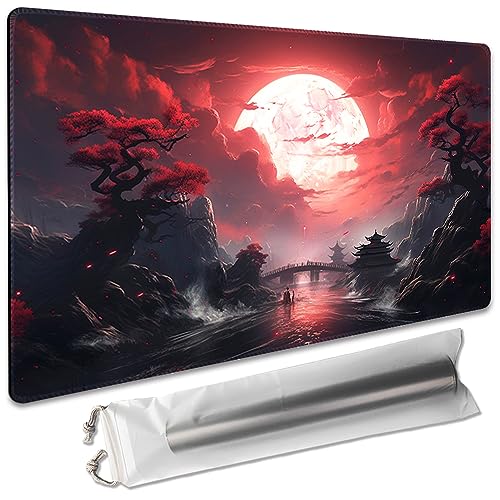 SIXTORE Premium Brettspiel, 35,6 x 61 cm, TCG-Spielmatte, kompatibel mit OCG CCG RPG MTG Spielmatten, Mauspad, Schreibtischmatten (Blood Moon Secrets) von SIXTORE