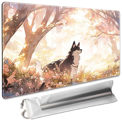 SIXTORE Premium-Brettspiel, 35,6 x 61 cm, TCG-Spielmatte, kompatibel mit OCG CCG RPG MTG Spielmatten, Mauspad, Schreibtischmatten (Loyal Dogs) von SIXTORE