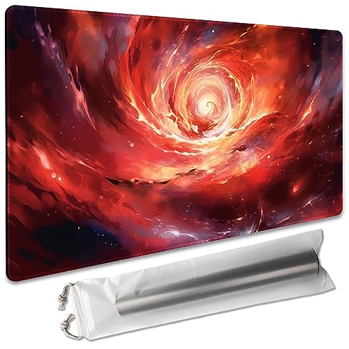 SIXTORE Premium Brettspiel, 61 x 35,6 cm, TCG-Spielmatte, kompatibel mit OCG CCG RPG MTG Spielmatten, Mauspad, Schreibtischunterlage (Passionate Flame) von SIXTORE