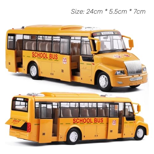 Druckguss-Modellauto 1/50 SETRA Luxus-Reisebus-Spielzeugauto, Druckguss-Miniaturmodell, zurückziehbar, Sound und Licht, pädagogische Sammlung, Geschenk für Jungen und Kinder(Black) von SJOIOOP