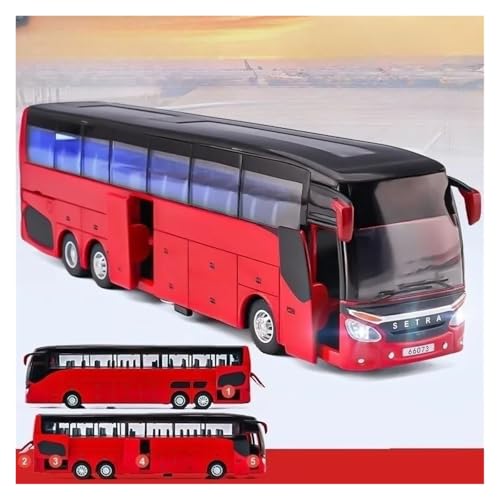 Druckguss-Modellauto 1:50 SETRA Bus Spielzeugauto Für Jungen Diecast Metall Modell Für Kinder Zurückziehen Miniatur Sound Licht Pädagogische Sammlung Geschenk Kind(Plum) von SJOIOOP