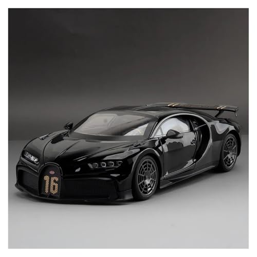 Fahrzeugmodelle 1:18 Chiron PUR Sport Legierung Sportmodell Druckguss Metall Rennsport Super Auto Modell Simulation Sound und Licht Kinder Spielzeug Geschenk(Black) von SJOIOOP