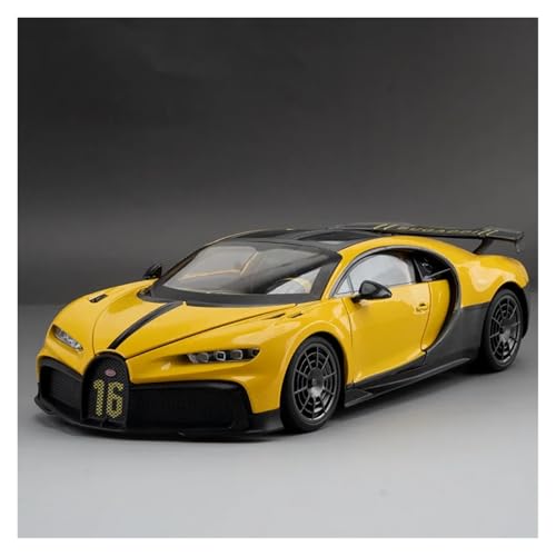 Fahrzeugmodelle 1:18 Chiron PUR Sport Legierung Sportmodell Druckguss Metall Rennsport Super Auto Modell Simulation Sound und Licht Kinder Spielzeug Geschenk(Yellow) von SJOIOOP