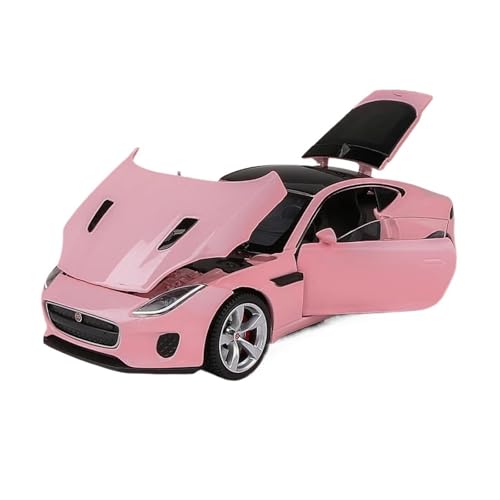 Fahrzeugmodelle 1:32 F-Type Coupe Legierung Automodell Druckguss Spielzeugfahrzeuge Metall Automodell Hohe Simulation Sound und Licht Kinder Spielzeug Geschenk(Pink) von SJOIOOP