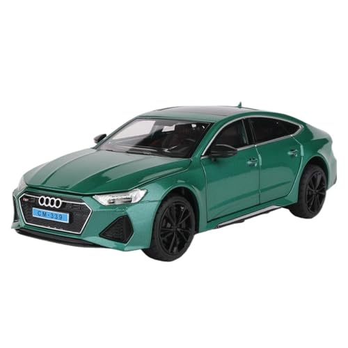 SJOIOOP Fahrzeugmodelle 1:24 RS7 Coupé Automodell aus Legierung Druckguss & Spielzeugfahrzeuge Automodell aus Metall Hochsimulation Sound- und Lichtsammlung Kindergeschenk(Green) von SJOIOOP