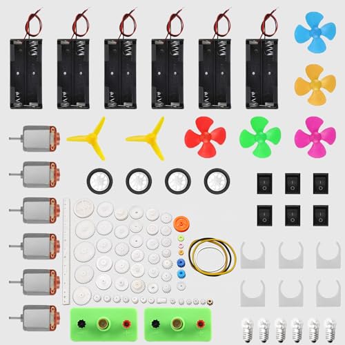 SJUNJIE 103 Stück Elektromotor Bausatz Motor Elektromotor Kind Diy Mini Generator Motor Bausatz für Physikalische Experimente Elektrische Experimente Diy-Wissenschaftsprojekte von SJUNJIE