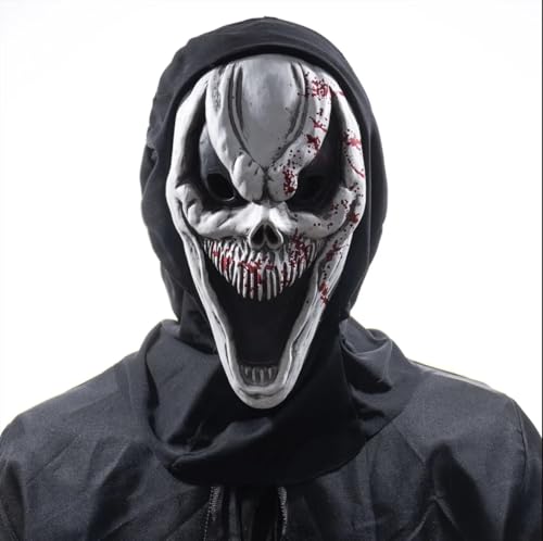 Halloween Masken, Scream Schrei Maske Halloween, Gruselige Halloween Geister Maske, Ghostmaske für Herren Damen, Ghostface Horror Verkleidung von SK MISS