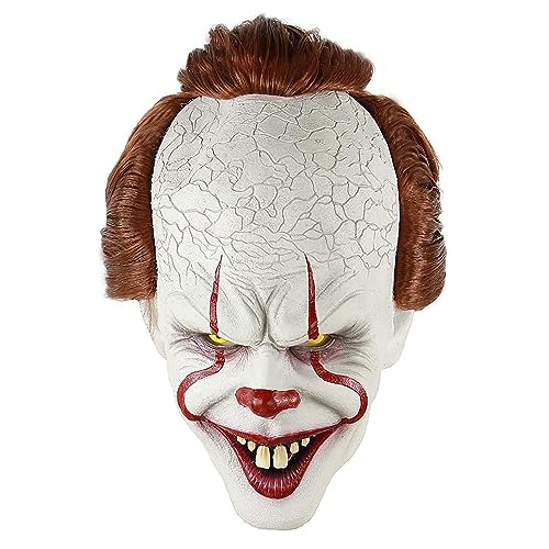 SK MISS Halloween Clown Masken, Scary Joker Masken für Erwachsene, Horror Clown Maske, Gruselige Halloween Kostüm Requisite, Cosplay Maske (Klassisch) von SK MISS