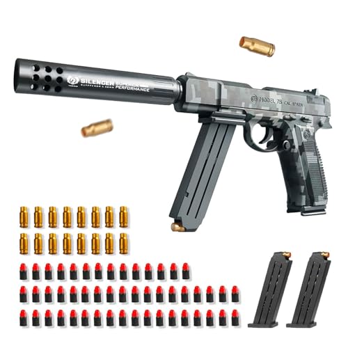 Spielzeug Pistole Kinder, Toy Gun Pistol Fidget, Spielzeug Pistole Blaster mit Soft Munition, Pistole Spielzeugpistolen für Kinder ab 6 7 8 9+ Jahren (Militärgrün) von SK MISS