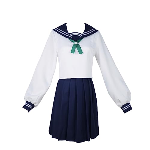 SKAYWHUK Amanai Riko Cosplay Kostüm Japanische Schule JK Uniform Matrosenkleid mit Accessoires für Damen von SKAYWHUK