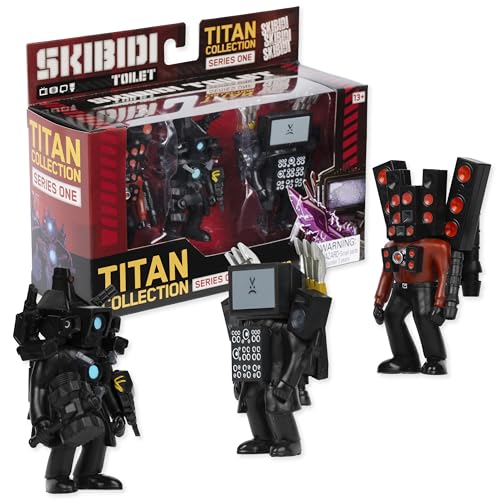 SKIBIDI Toilet Titan 3er Pack - brandneue Sammlerstücke, offiziell Lizenziertes Toiletten-Merch von SKIBIDI