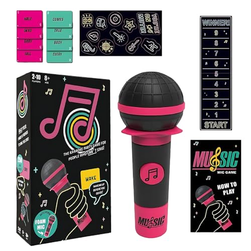 SKIKHN Grab That Mic Spiel, Grab Mic Party Game, Grab Your Mic Partyspiel mit 125 Liedkarten, Familien-Karaoke-Spiel, Drop The Mic Game for Spieler Musikliebhaber SKIKHN Grab That Mic Spiel, Grab Mic Party Game, Grab Your Mic Partyspiel mit 125 Liedkarten, Familien-Karaoke-Spiel, Drop The Mic Game for Spieler Musikliebhaber von SKIKHN