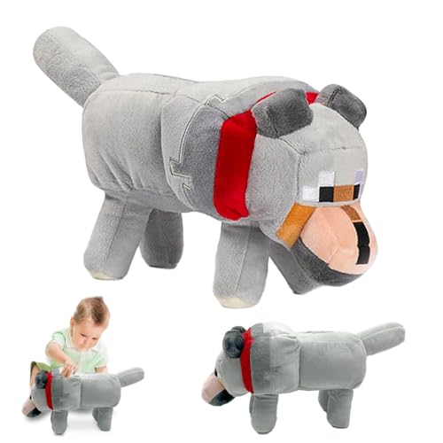 SKIKHN Plüschtier Stofftier, 35cm Grau Wolf Kuscheltier Figuren Plush, Lustiges Plüsch Kuschelig, Ideal Zum Sammeln Puppe Geschenk für Kinder Fans und Spielbegeisterte SKIKHN Plüschtier Stofftier, 35cm Grau Wolf Kuscheltier Figuren Plush, Lustiges Plüsch Kuschelig, Ideal Zum Sammeln Puppe Geschenk für Kinder Fans und Spielbegeisterte von SKIKHN