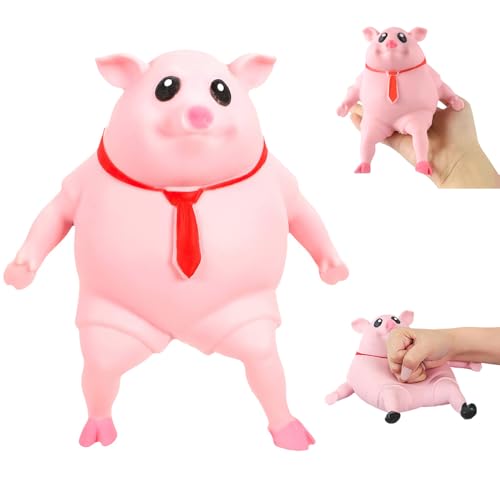 SKIKHN Stress Schwein Stress Spielzeug, Schweine Quetschspielzeug, Anti Stress Schwein Rosa, Stress Spielzeug Antistress Schwein, Pig Fidget Toy, Anti-Druck Spielzeug für Kinder Erwachsener von SKIKHN