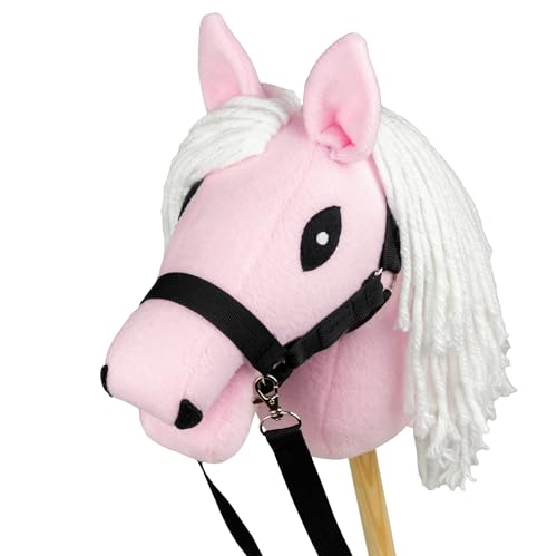 SKIPPI Hobby Horse Rosa, Halfter und Zügeln im Set, A5 Pferd von SKIPPI