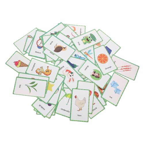 SKISUNO 1 Satz Alphabet-Karten Bildungskarten Kinderzubehör Karteikarten Lernen Spielkarten Nummer Flash-Karten Englische Lernkarten Lernspiele Für Den Kindergarten Papier von SKISUNO