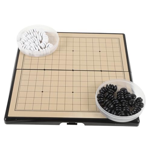 SKISUNO 1 Satz Gehen Sie Zum Backgammon-Set Magnetisches Go-Spiel Magnetisches Brettspiel Chinesische Spiele Spiel Gehen Tragbares Schach Brettspiele Chinesen Gehen Desktop-Spiele MDF von SKISUNO