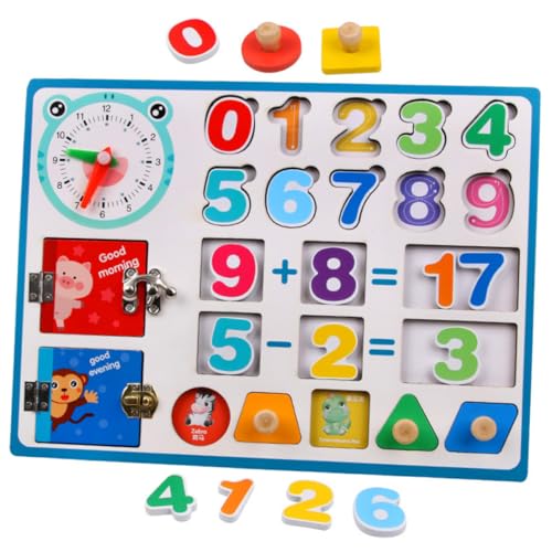 SKISUNO 1 Satz Spielzeug Entwicklung eines sensorischen Boards Kinder beschäftigt Board Lehrstütze Lehrhilfe Mädchen Puzzle beschäftigt Board Freischalten Lehrmittel Baby hölzern von SKISUNO
