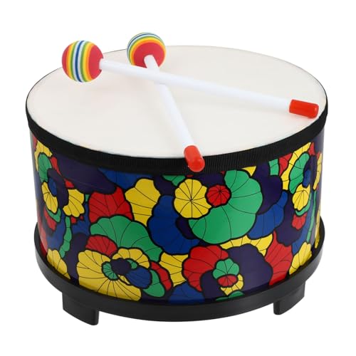 SKISUNO 1 Satz Spielzeugtrommel Bodentrommel Percussion-Musik Kinderspielzeug Trommelspielzeug Schüttelrassel Percussion Floor Tom Drum Puzzle-Spielzeug Kindertrommel Colorful Hölzern von SKISUNO