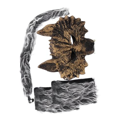 SKISUNO 1 Satz Werwolf-Anzug halloween-maske Therische Maske Wolfsschwanz Wolf-Cosplay-Kostüm Wolfshandschuhe Wolf-Cosplay-Maske Performance-Handschuhe dekorativer Cosplay-Kit EVA von SKISUNO