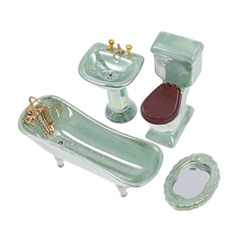 SKISUNO 1 Set Badeutensilien Halter Ornamente Mini Zubehör Puppenhaus Möbel Puppenhaus Zubehör Mini Badezimmer Modell Miniatur Badezimmer Modell Mini Möbel Modell von SKISUNO