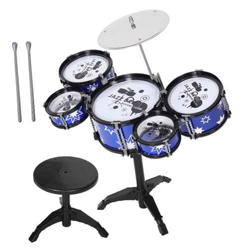 SKISUNO 1 Set Kinder Mini Jazz Drum Set Kleinkind Realistische Musikinstrumente Spaß Baby Drum Kit Für Jungen Und Mädchen Kleinkinder Musikalische Spielzeug von SKISUNO