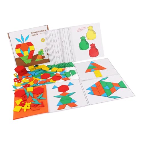 SKISUNO 1 Set Tangram Jigsaw Spielwaren Intellektuelle Spielwaren Pädagogische Spiele (bunt) von SKISUNO