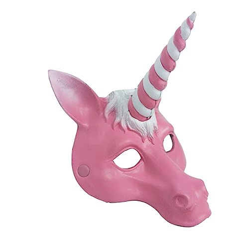 SKISUNO 1 Stück Einhorn Maske Owen Pu Maske Einhorn Kopfbedeckung Einhorn Kostümmaske Halloween Zubehör von SKISUNO