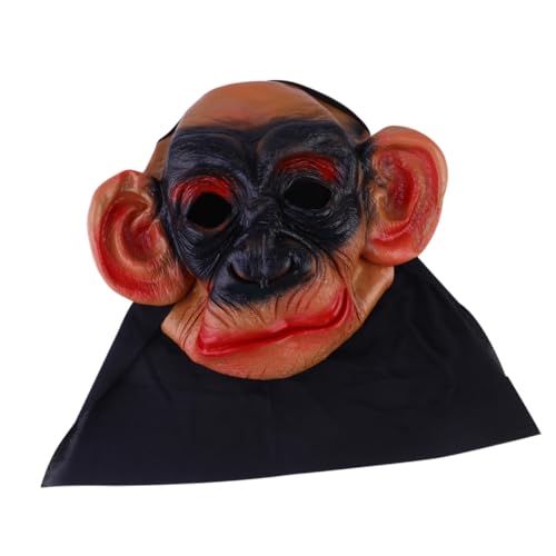 SKISUNO 1 Stück Gorilla Maske Halloween Maske Halloween Zubehör Festliche Kopfbedeckung Gruselige Tiermaske Gruselmaske Dekorative Streichmaske Einzigartige Gesichtsbedeckung von SKISUNO