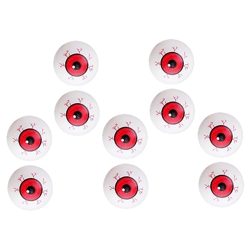 SKISUNO 10 Stück Halloween Deko Blutige Kunststoff Augenkugeln Gruselige Party Eyeball Requisiten Für Innen Außen Spukhaus Schule Büro SKISUNO 10 Stück Halloween Deko Blutige Kunststoff Augenkugeln Gruselige Party Eyeball Requisiten Für Innen Außen Spukhaus Schule Büro von SKISUNO