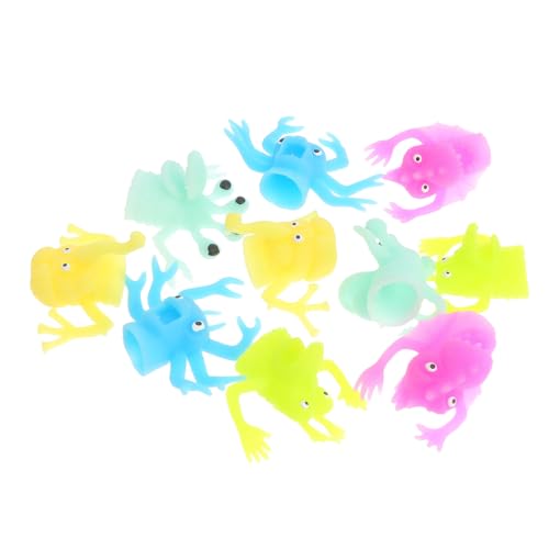 SKISUNO 10 Stück Teiliges Leuchtende Fingerpuppen aus Strapazierfähigem TPR Bunte Mini Fingerfiguren für Interaktives Spiel und Geschichten Erzählen Geeignet als Mitgebsel für SKISUNO 10 Stück Teiliges Leuchtende Fingerpuppen aus Strapazierfähigem TPR Bunte Mini Fingerfiguren für Interaktives Spiel und Geschichten Erzählen Geeignet als Mitgebsel für von SKISUNO