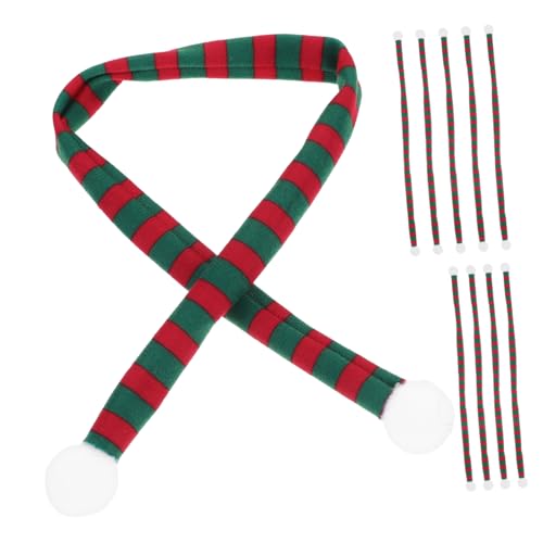 SKISUNO 10 Stück Teiliges Mini Weihnachtsdeko Streifenrot-grün Weicher Langlebiger Samtstoff Dekorativer Puppenschal für Weinflaschen und DIY Bastelprojekte SKISUNO 10 Stück Teiliges Mini Weihnachtsdeko Streifenrot-grün Weicher Langlebiger Samtstoff Dekorativer Puppenschal für Weinflaschen und DIY Bastelprojekte von SKISUNO