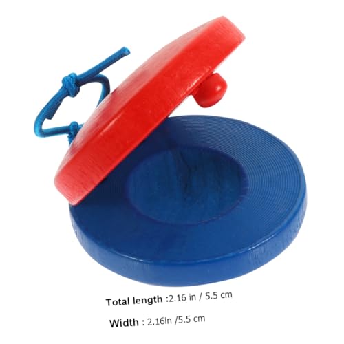 SKISUNO 12 Stück Teiliges Holz Castanets Lernspielzeug für Frühe Musikalische Früherziehung mit Glatter Oberfläche und Sicherer Verarbeitung in Naturholz und Rot blau SKISUNO 12 Stück Teiliges Holz Castanets Lernspielzeug für Frühe Musikalische Früherziehung mit Glatter Oberfläche und Sicherer Verarbeitung in Naturholz und Rot blau von SKISUNO