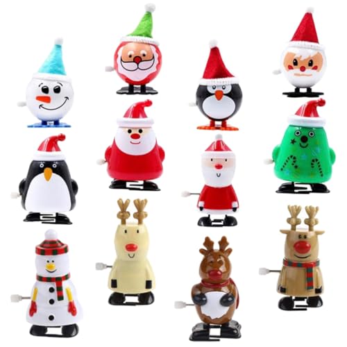 SKISUNO 12 Stück Teiliges Wind Weihnachtsmann Mini Mechanismus Figuren Weihnachtsfeier Dekoration Lustiges Mechanisches für Partyspaß SKISUNO 12 Stück Teiliges Wind Weihnachtsmann Mini Mechanismus Figuren Weihnachtsfeier Dekoration Lustiges Mechanisches für Partyspaß von SKISUNO